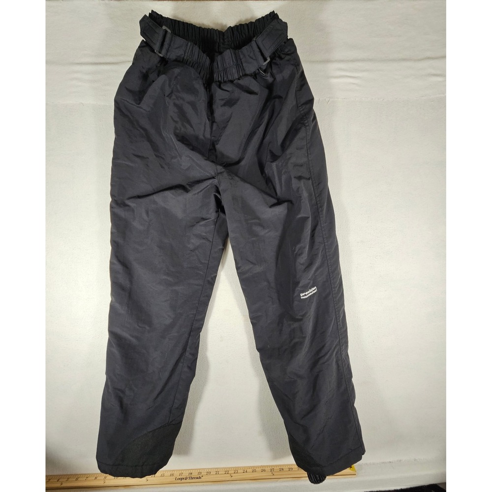 Precision Mountainwear Mens Black Insulated Snow Pants Ski Snowboard Belted S